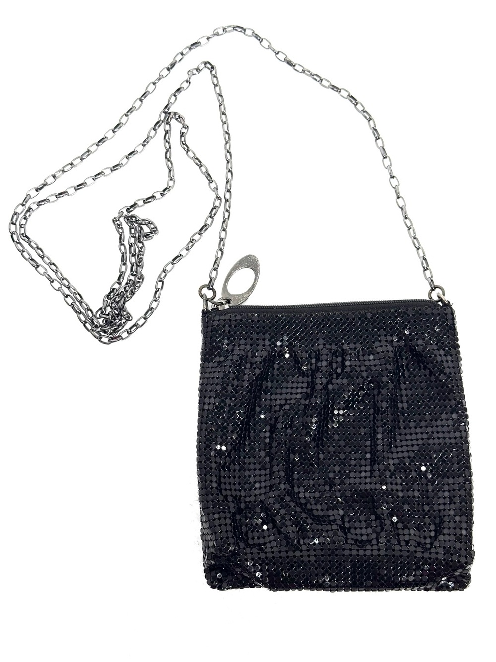 Black Disco Chainmail  Metal Mesh Bag